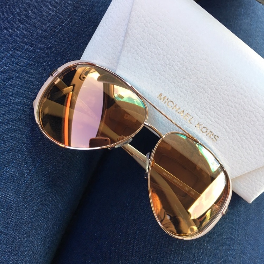 Rose gold Michael kors aviator sunglasses